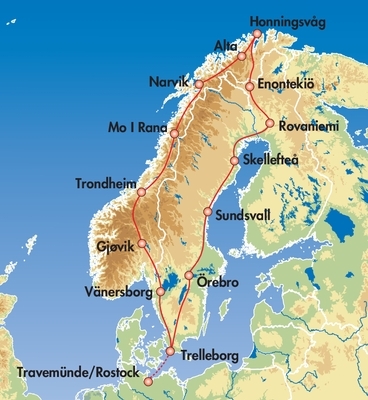 Autorundreise Nordkap Express